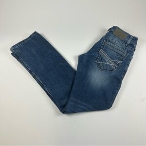 BKE Men’s SZ 28R Buckle Carter Jeans Blue Medium Wash Relaxed Fit Bootcut Denim